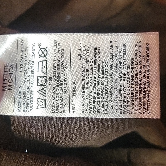 Old Navy Waist Defined Shine Mini Brown Shine Dress Size Medium Petite - Picture 3 of 11